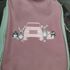 NWT Land Rover Kids Animal Print Lunchbox - Pink and Gray SUV